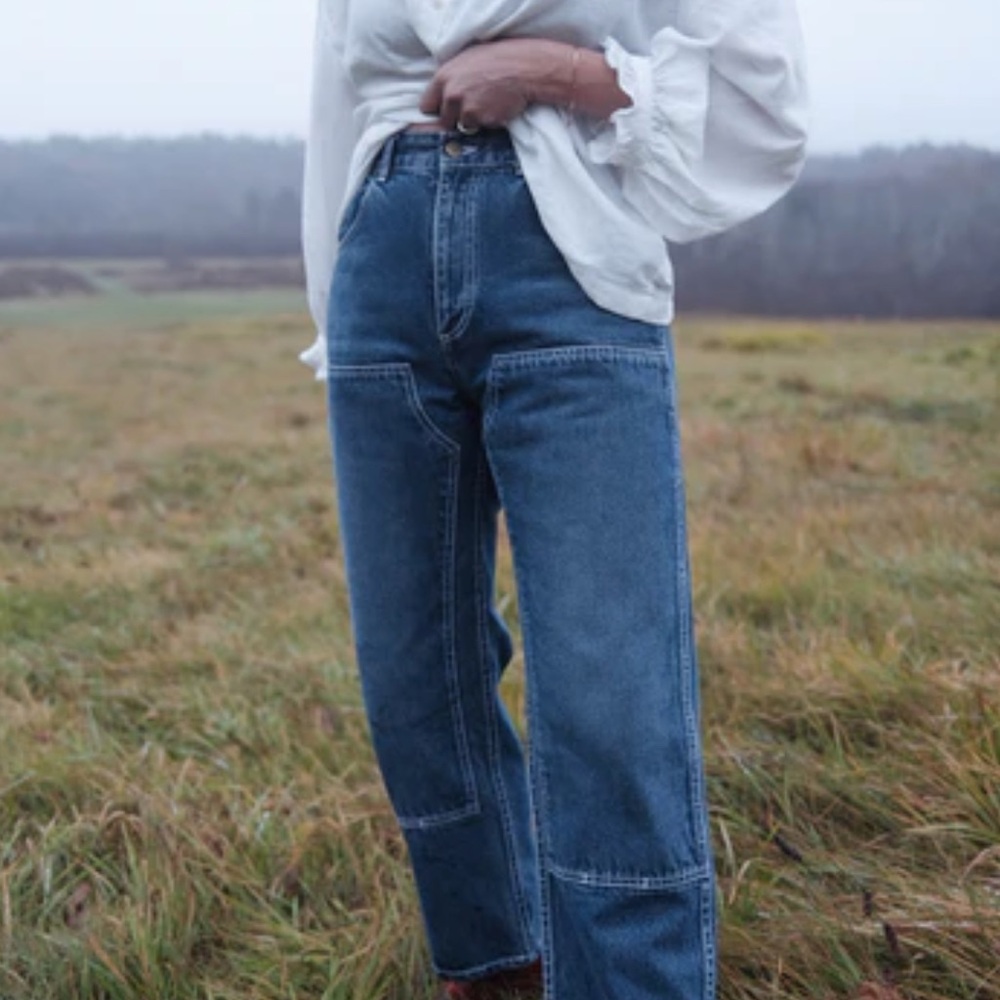 NWT Sold Out Rudy Jude Utility Jean in Tumbled Classic Indigo, Adult Size 2